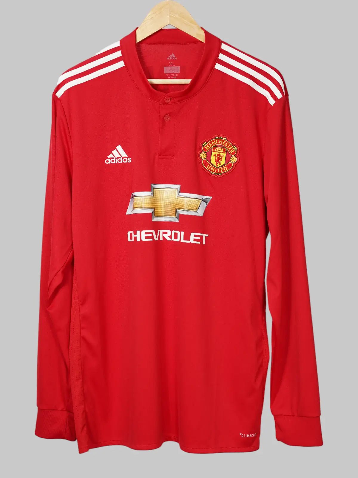 2017/18 Manchester United Valencia #25 Home Shirt L/S (XL) Adidas