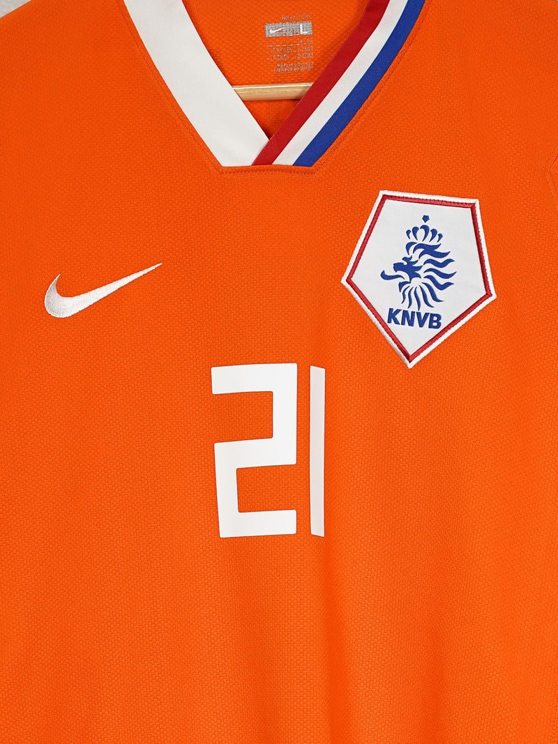 Netherlands Home Shirt 2008/10 Brama 21 (L)