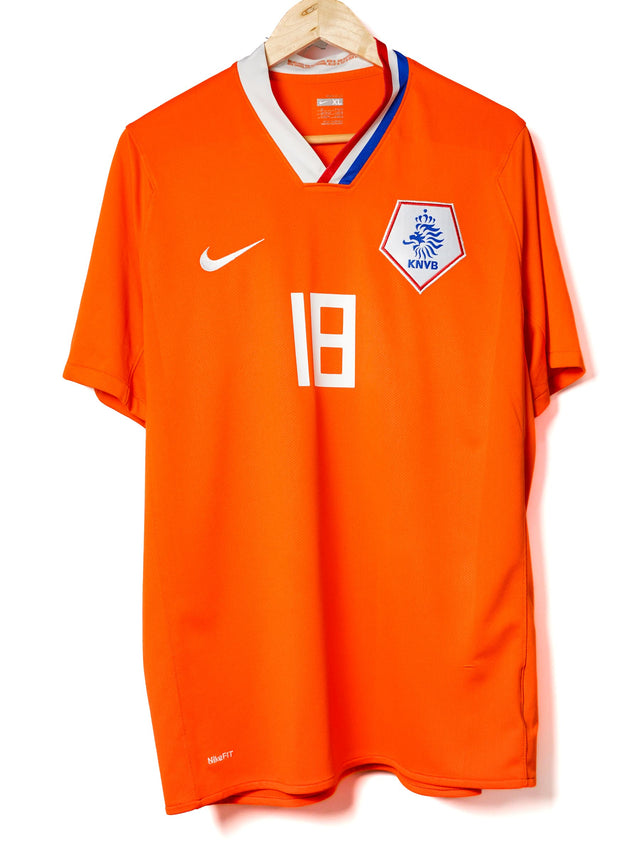 Netherlands Home Shirt 2008/9 Kuyt 18 (XL)