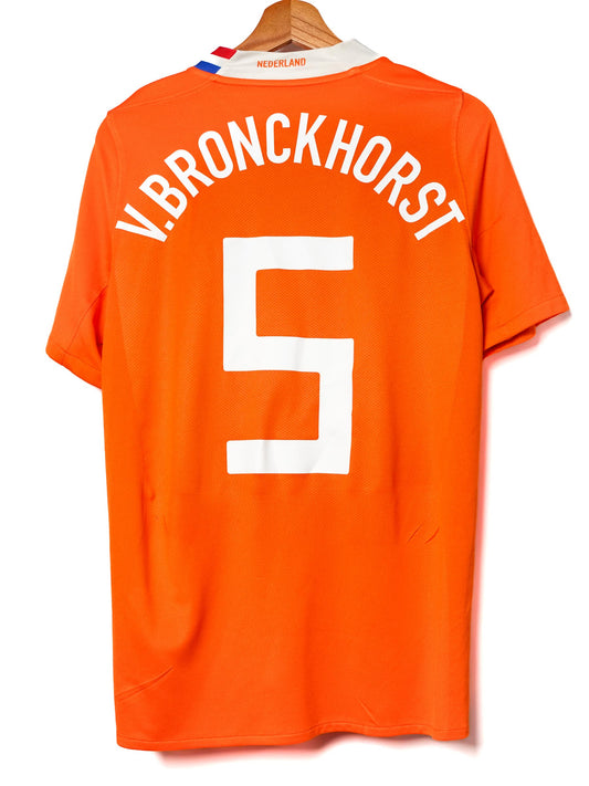 Netherlands Home Shirt 2008/9 V.Bronckhorst 5 (M)