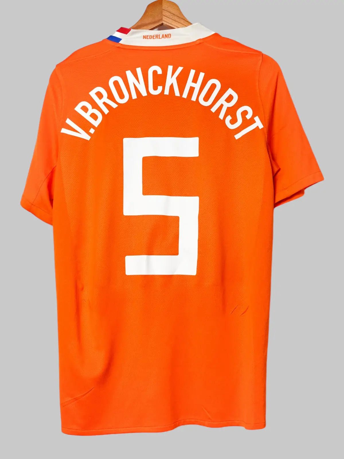 Netherlands Home Shirt 2008/9 V.Bronckhorst 5 (M)