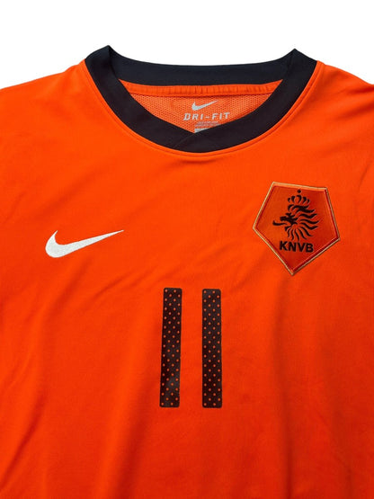 Netherlands Home Shirt 2010/11 Robben #11 Player Issue - 9/10 - L