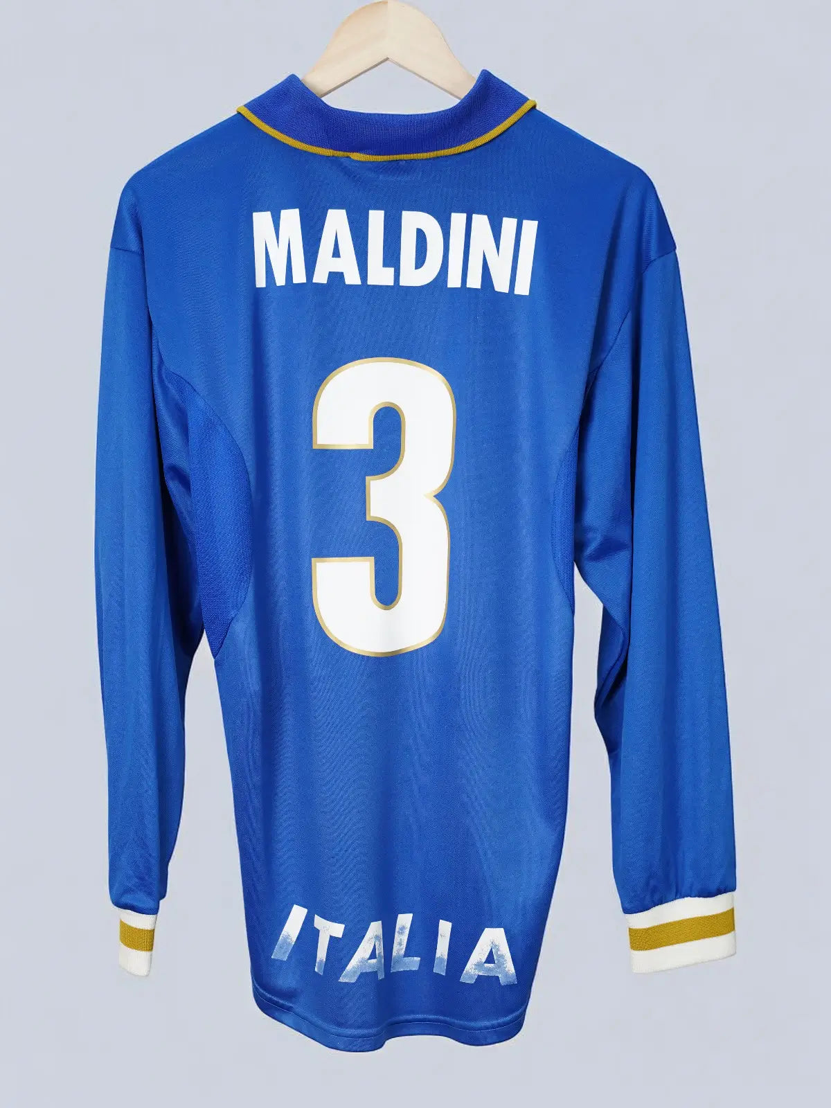 Italy Home Shirt L/S 1996/97 Maldini #3 (L)