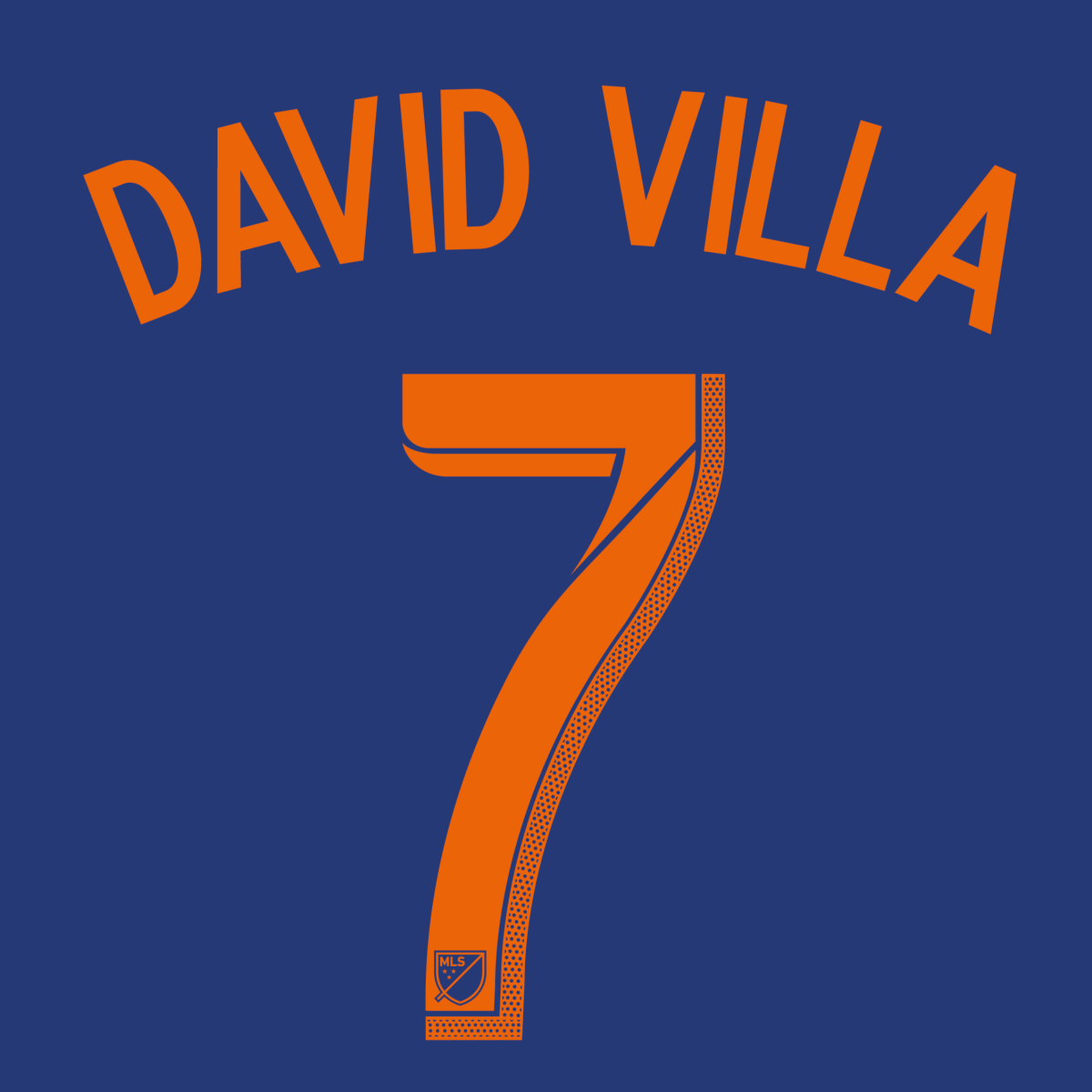 NYC FC 2016/17 Away David Villa #7 Nameset