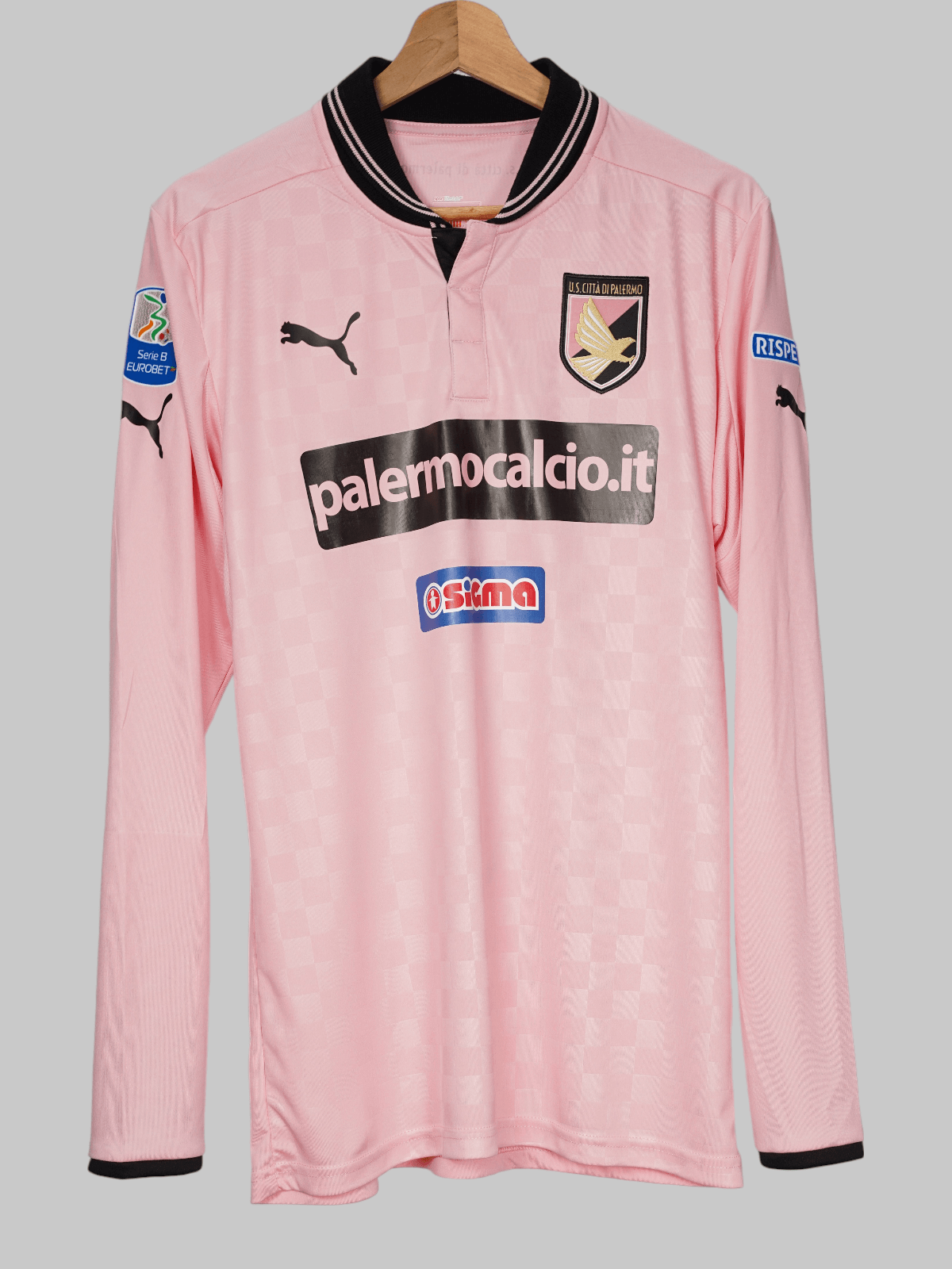 Palermo Home Shirt 2013/14 L/S Vitiello 29 Match Issued/Worn (M)