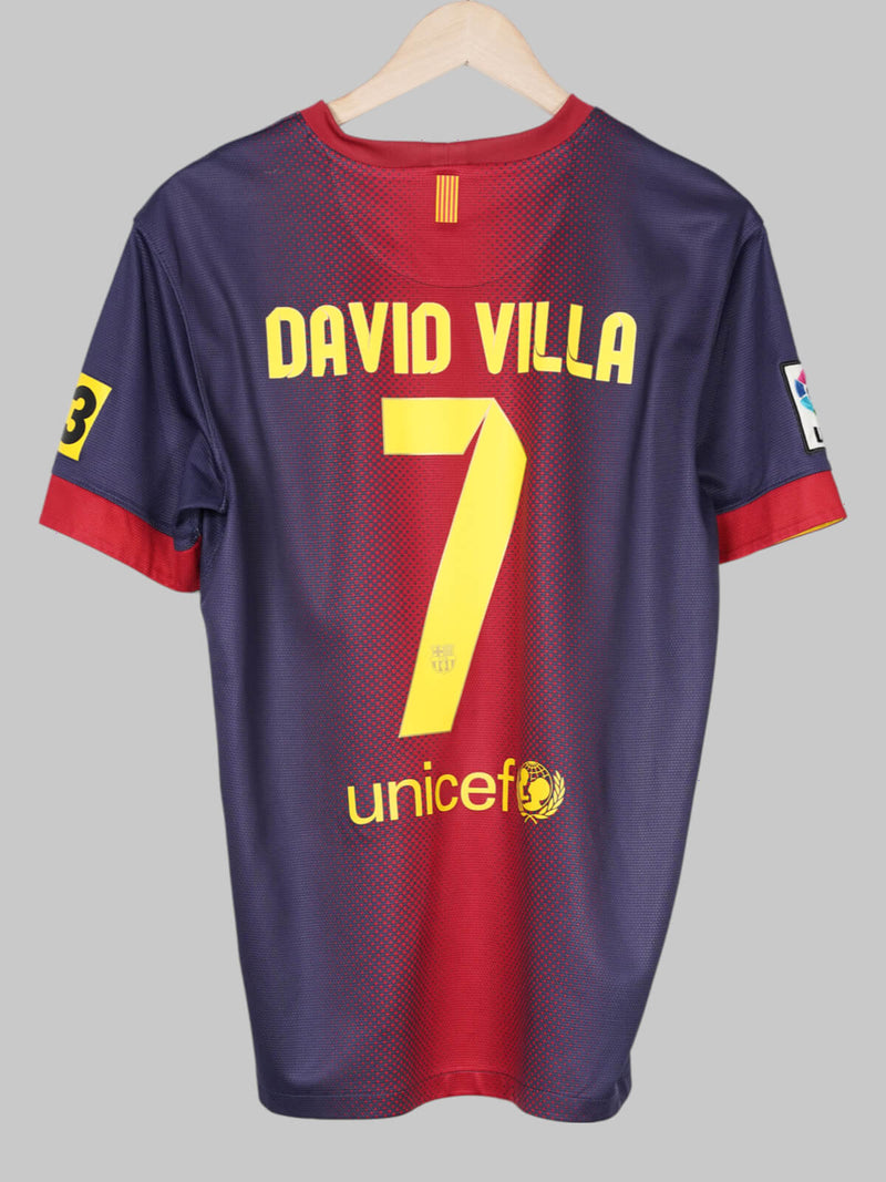 2012/13 Barcelona David Villa #7 Home Shirt (M)
