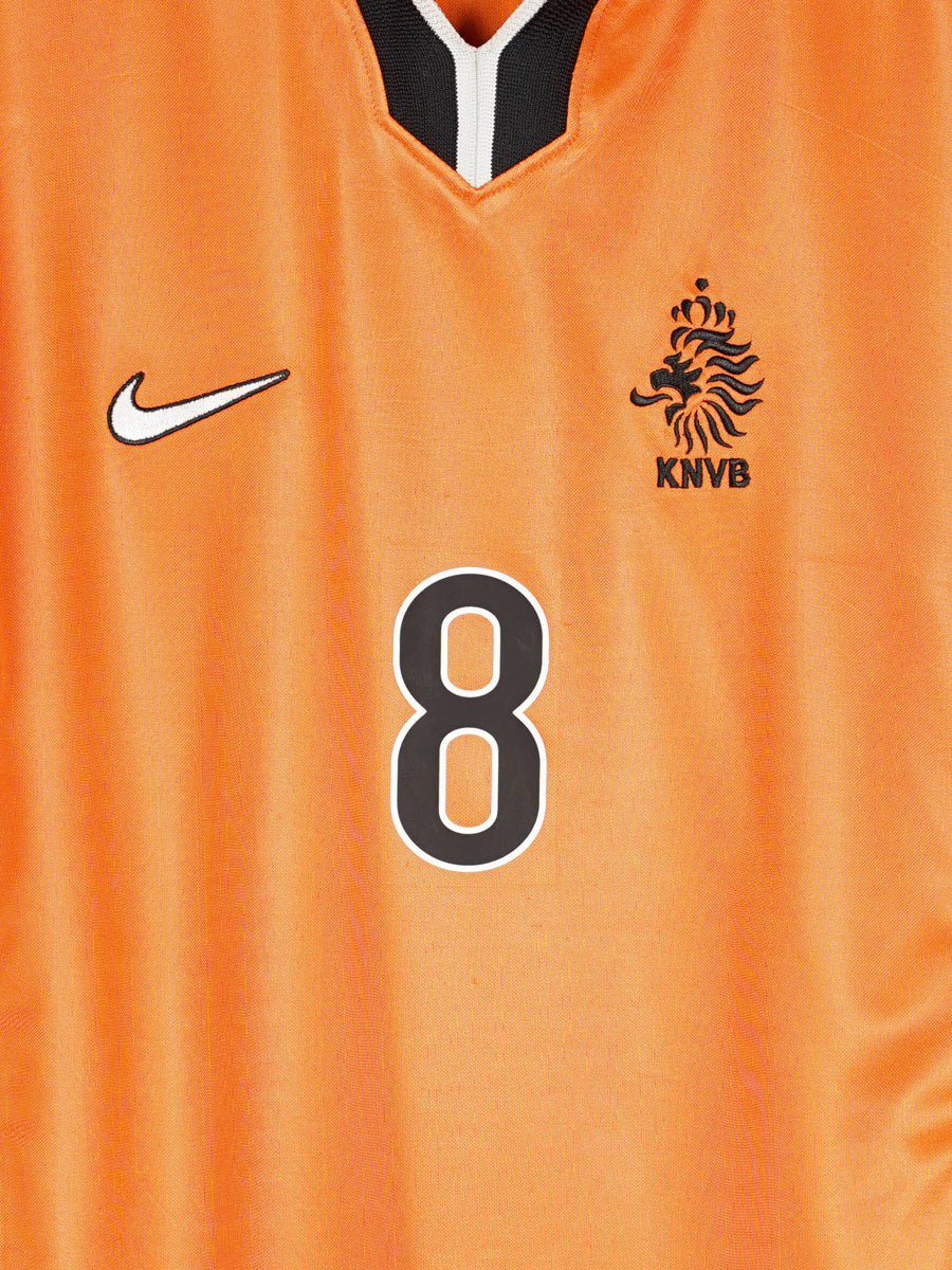 1998/99 Netherlands Bergkamp #8 Home Shirt (L)