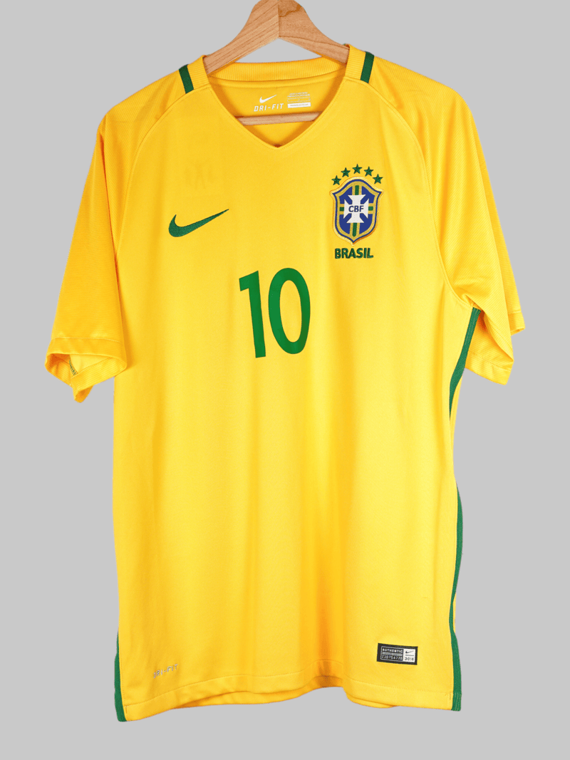 2016/17 Brazil Neymar Jr #10 Home Shirt (L)