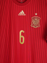 2014/15 Spain A.Iniesta #6 Home Shirt (L)