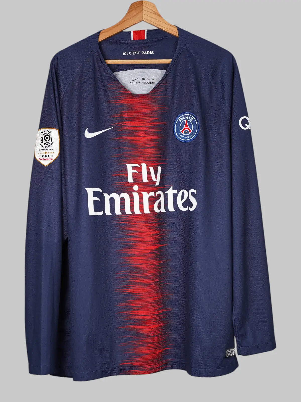 PSG Home Shirt 2018/19 Mbappe #7 L/S (XXL)