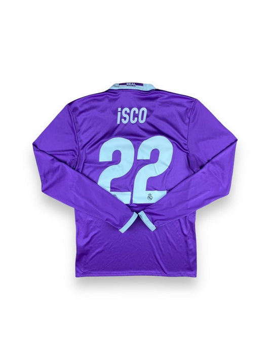 Real Madrid Away Shirt 2016/17 L/S Isco #22 - 9/10 - S