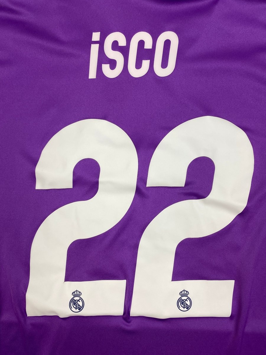 Real Madrid Away Shirt 2016/17 L/S Isco #22 - 9/10 - S