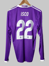 Real Madrid Away Shirt 2016/17 L/S Isco 22 (S)