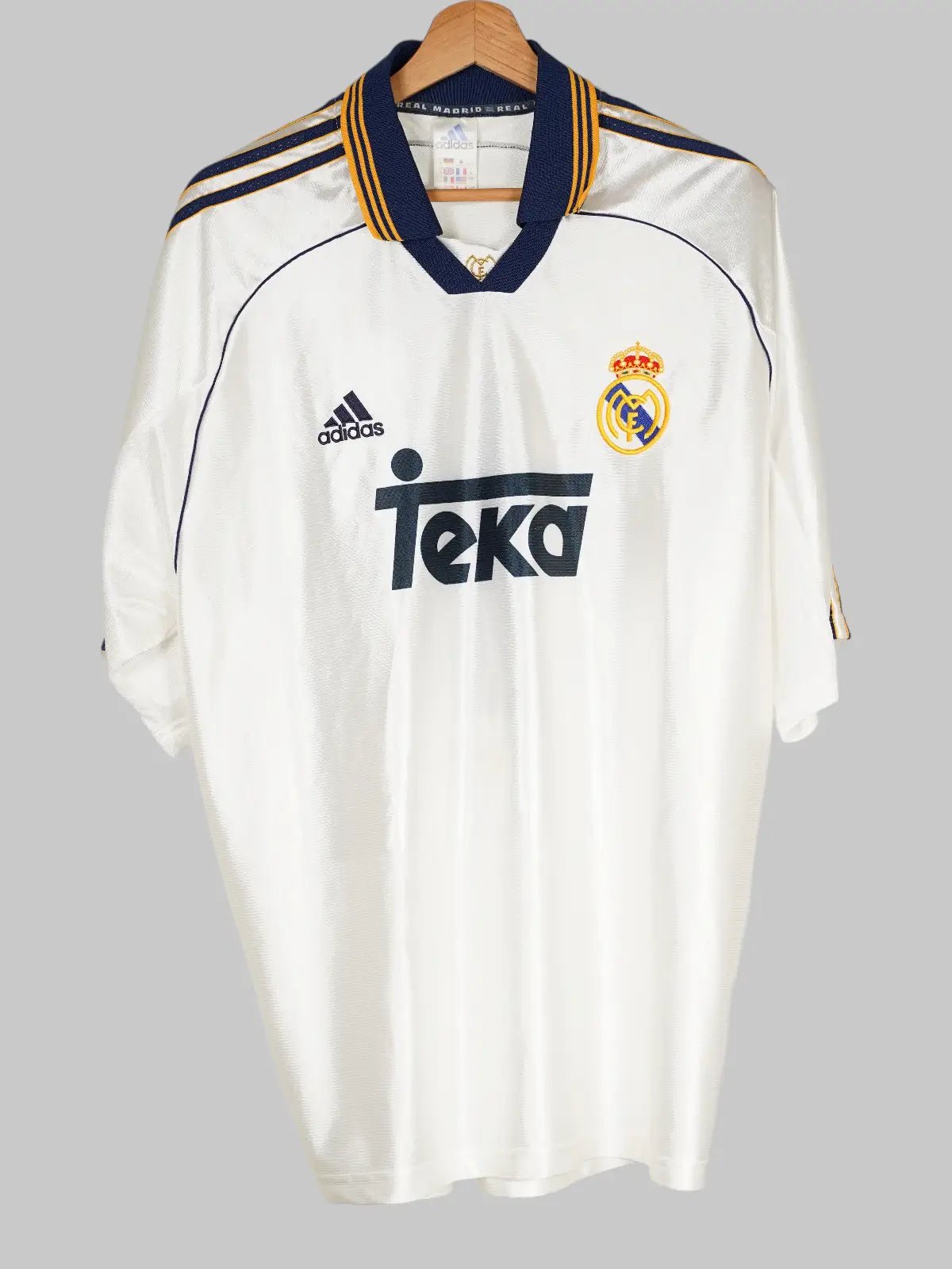 1999/00 Real Madrid Figo #10 Home Shirt Player Issue (XL) Adidas