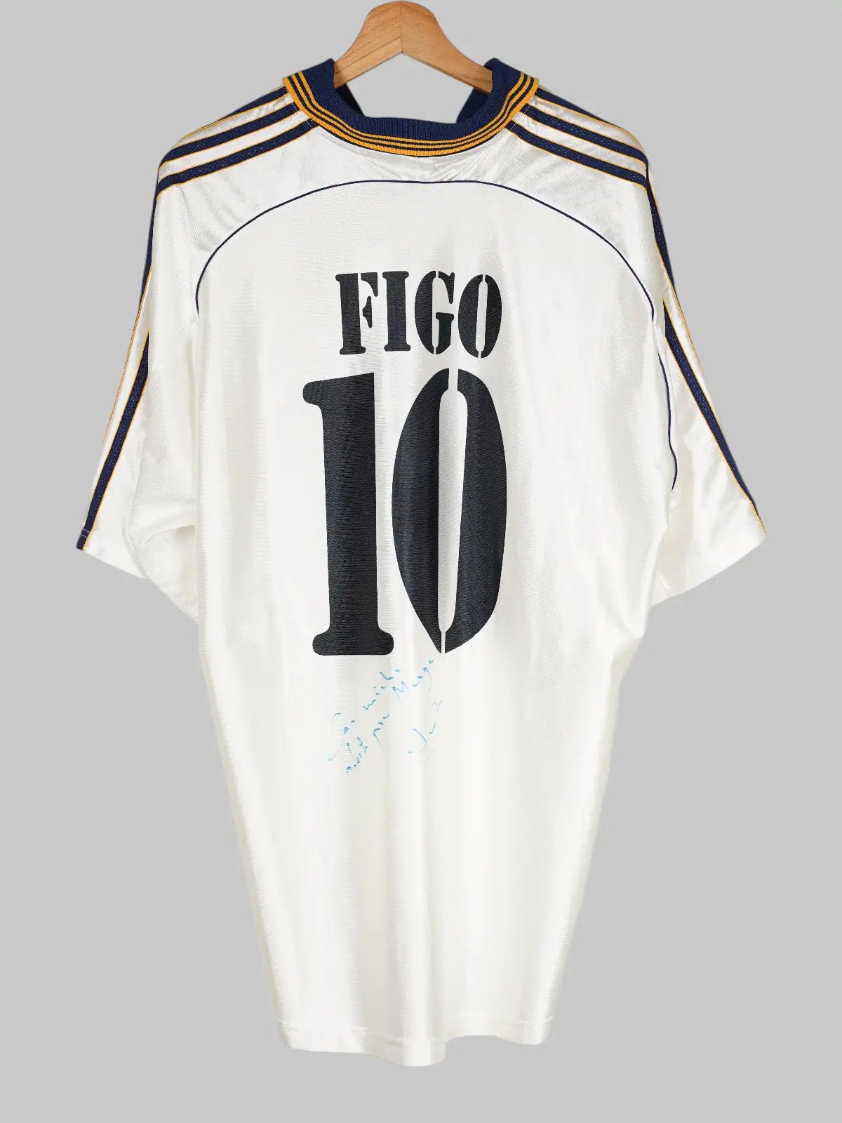 Real Madrid Home Shirt 1999/00 Player Issue Figo 10 Signed (XL)