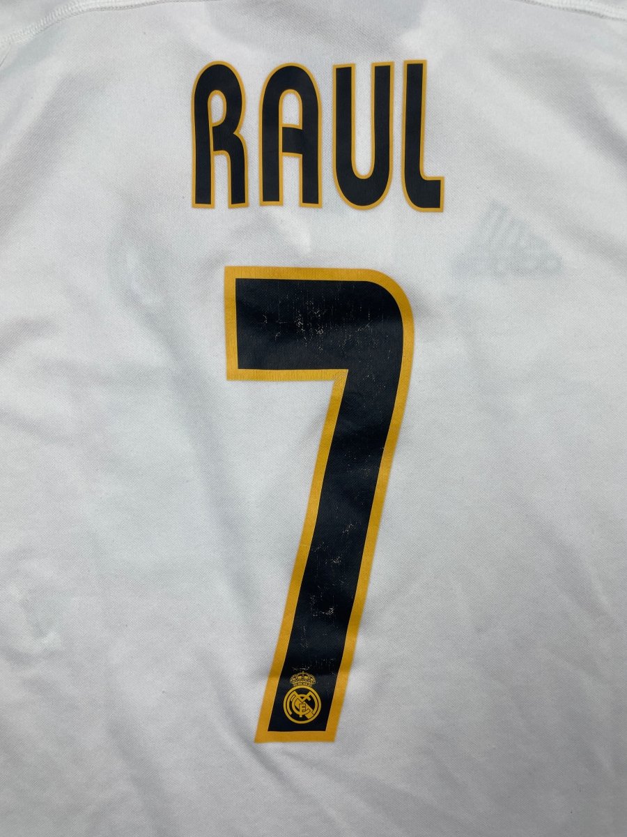 Real Madrid Home Shirt 2003/4 Raul #7 - 7/10 - XL Kids