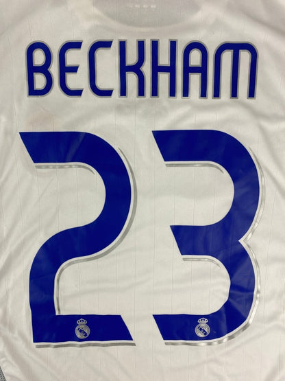 Real Madrid Home Shirt 2006/07 Beckham #23 - 9/10 - M