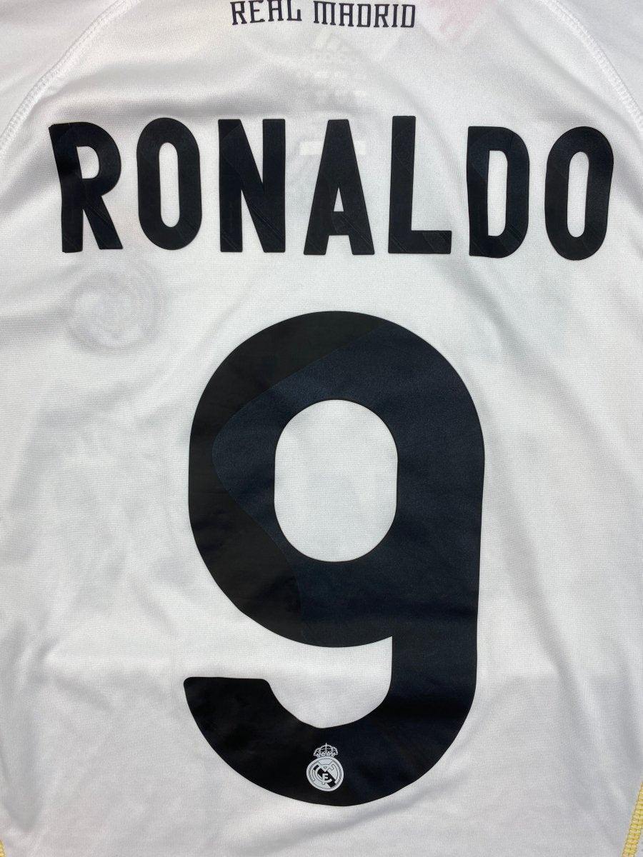 Real Madrid Home Shirt 2009/10 Ronaldo #9 - 9/10 - L Kids