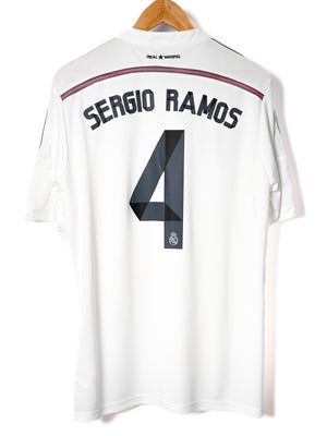 Real Madrid Home Shirt 2014/15 BNWT Sergio Ramos 4 (L)