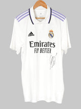 Real Madrid Home Shirt 2022/23 Signed Camavinga 12 with COA (L)