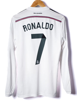 Real Madrid Home Shirt Long Sleeve 2014/15 Ronaldo 7 (S)
