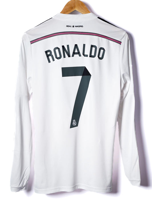 Real Madrid Home Shirt Long Sleeve 2014/15 Ronaldo 7 (S)