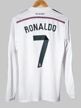 Real Madrid Home Shirt Long Sleeve 2014/15 Ronaldo 7 (S)