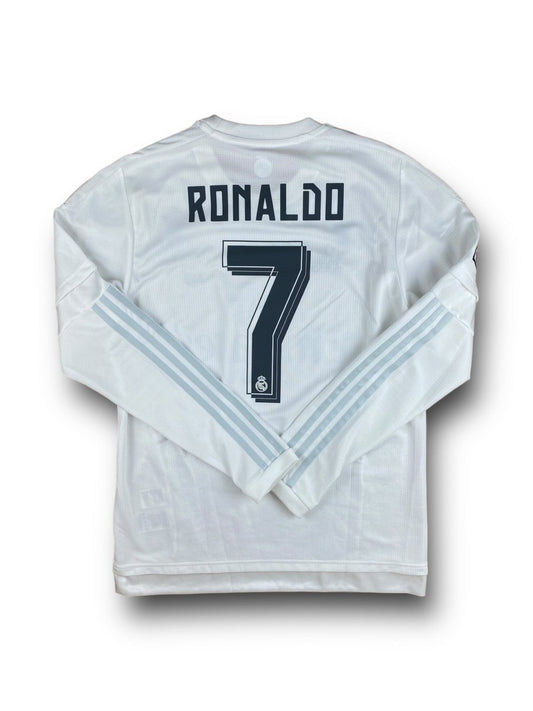 Real Madrid Home Shirt Long Sleeve 2015/16 Ronaldo #7 - 9/10 - M