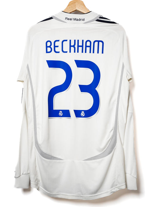 Real Madrid Home Shirt L/S 2006/07 Beckham 23 (M)