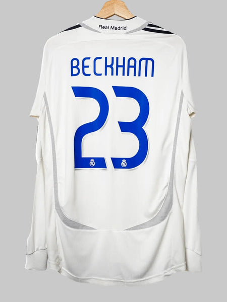 2006/07 Real Madrid Beckham #23 Home Shirt L/S (M) Adidas | First11