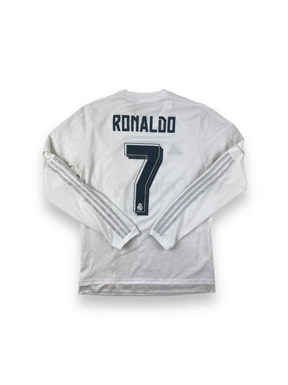 Real Madrid Home Shirt L/S 2015/16 Ronaldo #7 - 9/10 - M