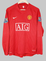 2007/08 Manchester United Berbatov #9 Home Shirt L/S (L) 