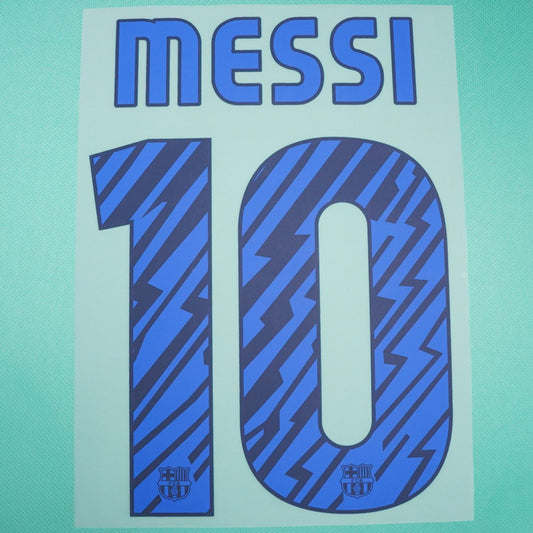 2010/11 FC Barcelona Away Name Set Messi #10 (Repro)