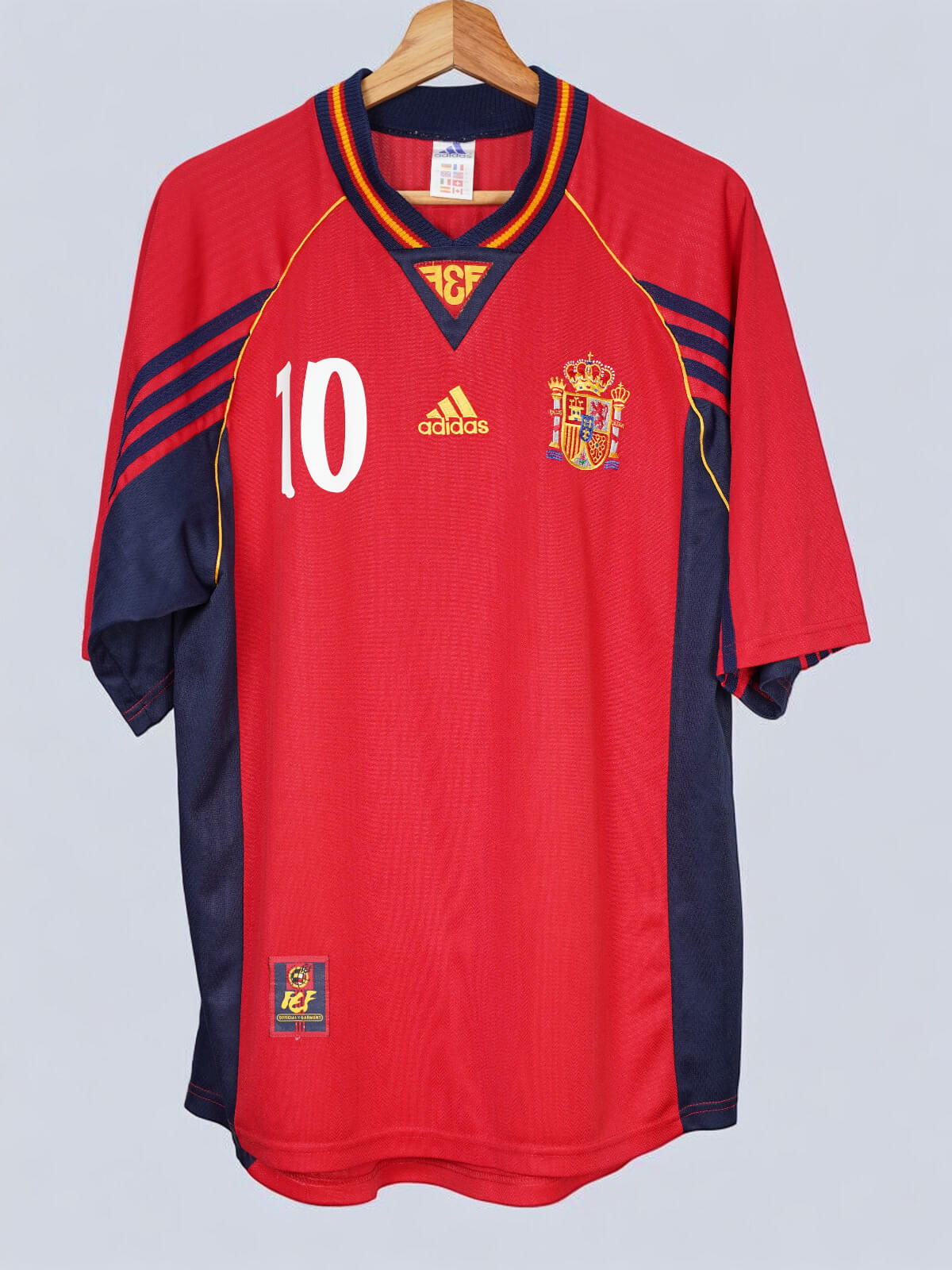 Spain Home Shirt 1998/99 Raul 10 (L)