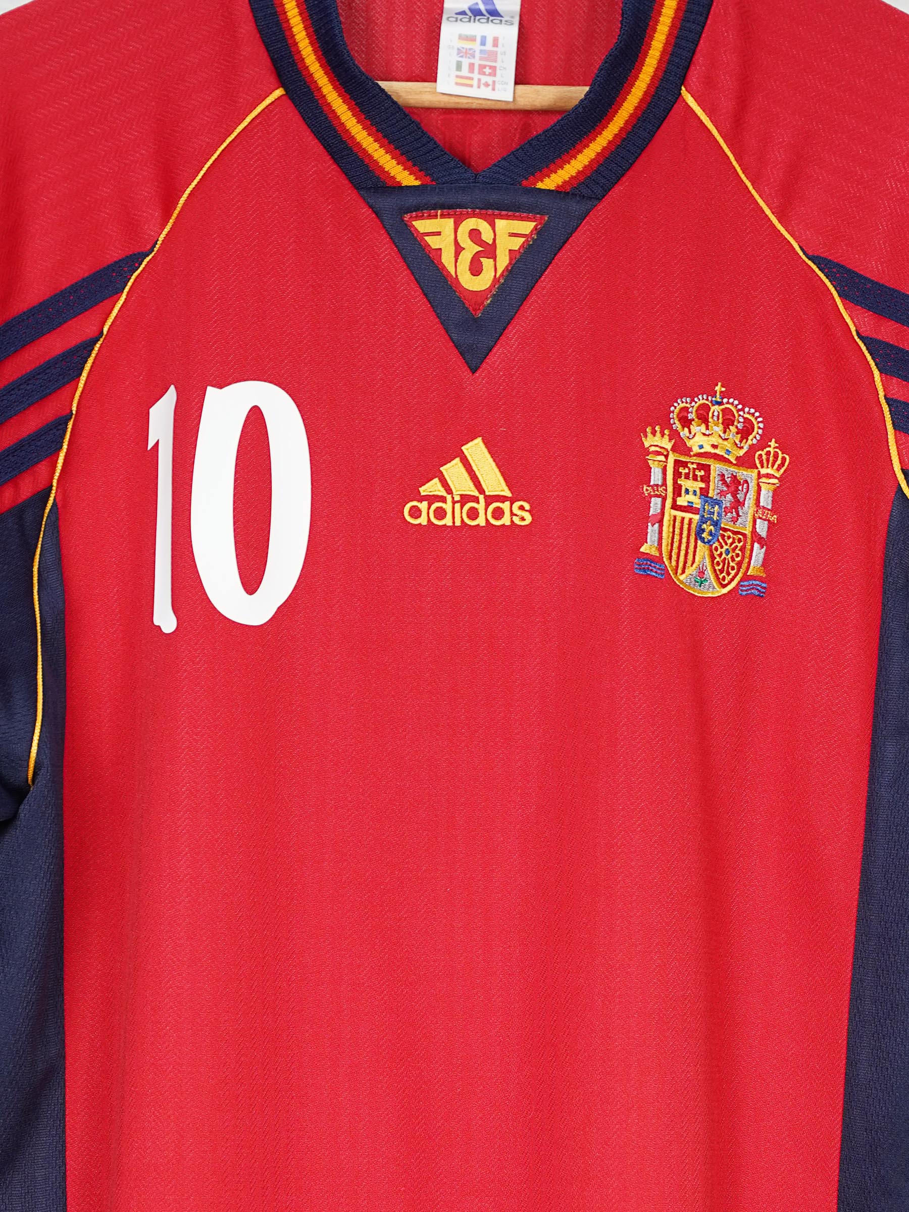 Spain Home Shirt 1998/99 Raul 10 (L)