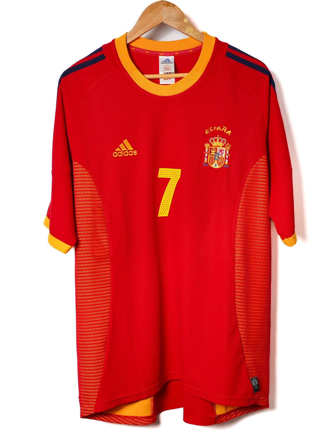 Spain Home Shirt 2002/4 Raul 7 (XL)