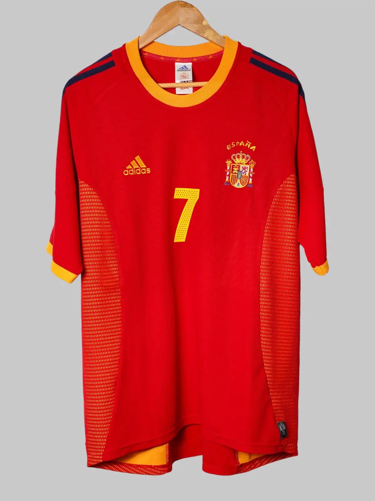Spain Home Shirt 2002/4 Raul 7 (XL)