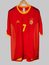 Spain Home Shirt 2002/4 Raul 7 (XL)