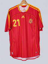 Spain Home Shirt 2006/7 David Villa 21 (L)