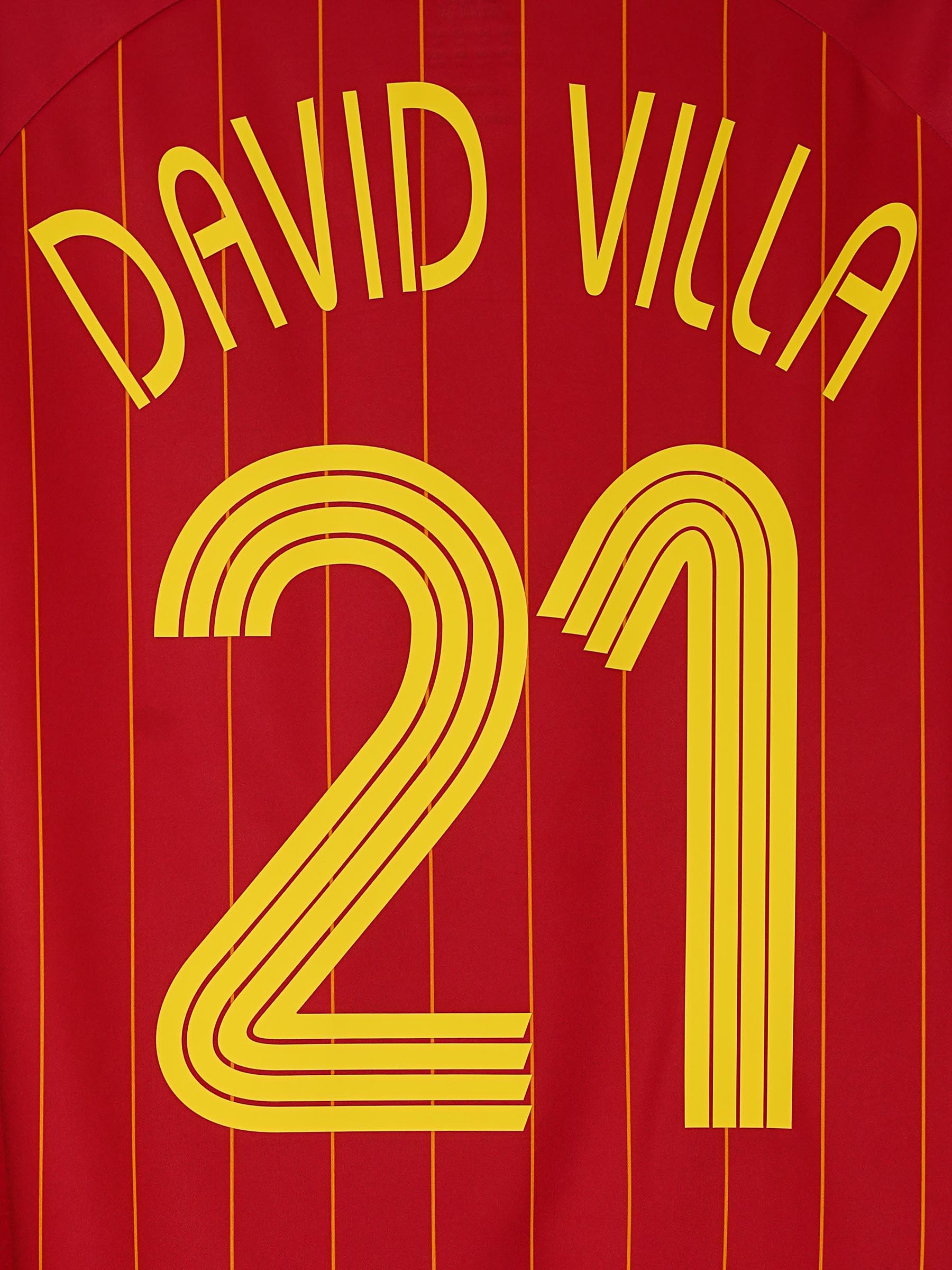 Spain Home Shirt 2006/7 David Villa 21 (XL)