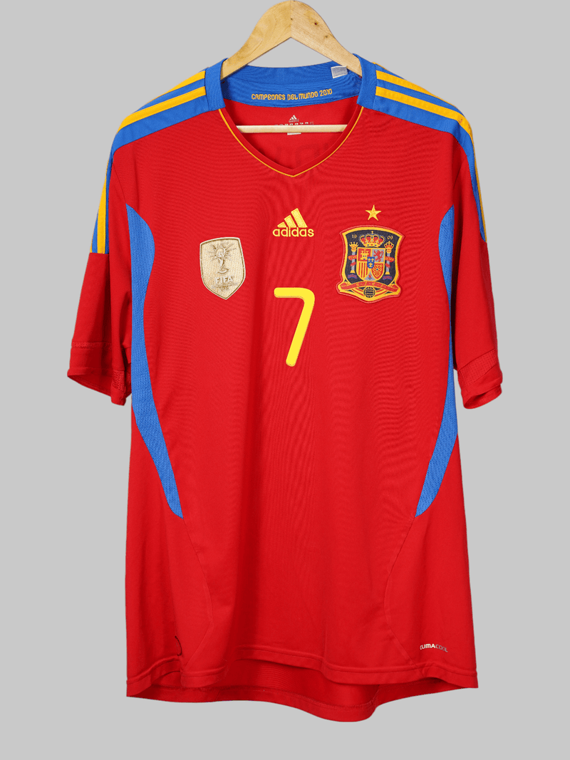 Spain Home Shirt 2010/11 David Villa 7 (XL)