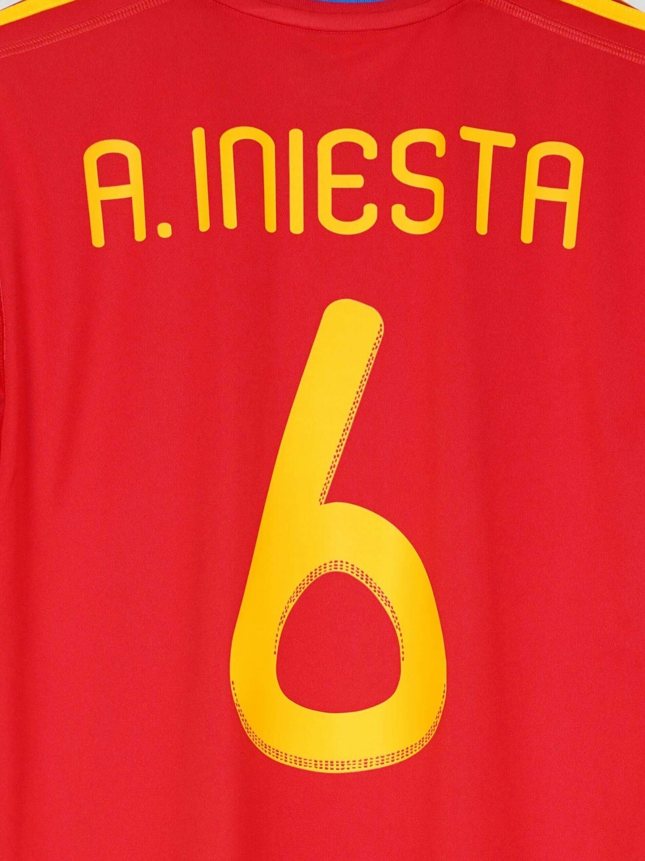 Spain Home Shirt 2010/11 Iniesta 6 (M)