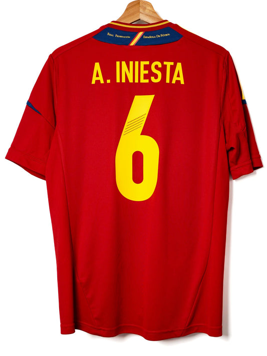 Spain Home Shirt 2012/13 A.Iniesta 6 (M)