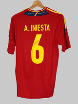 Spain Home Shirt 2012/13 A.Iniesta 6 (M)
