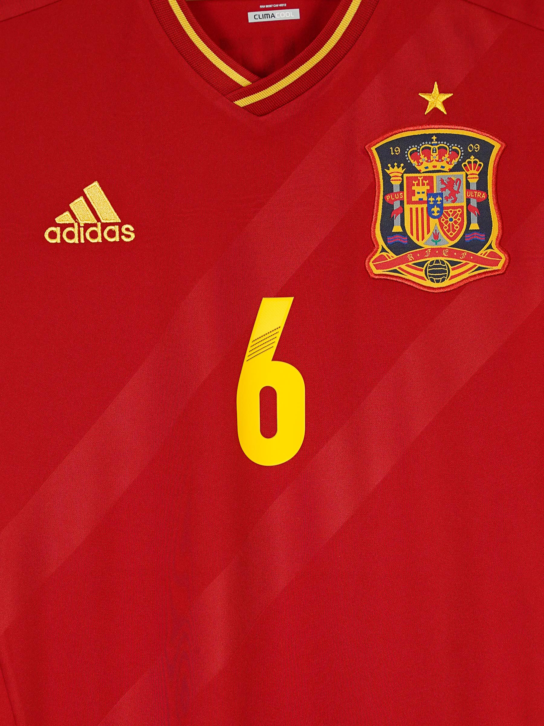 Spain Home Shirt 2012/13 A.Iniesta 6 (M)