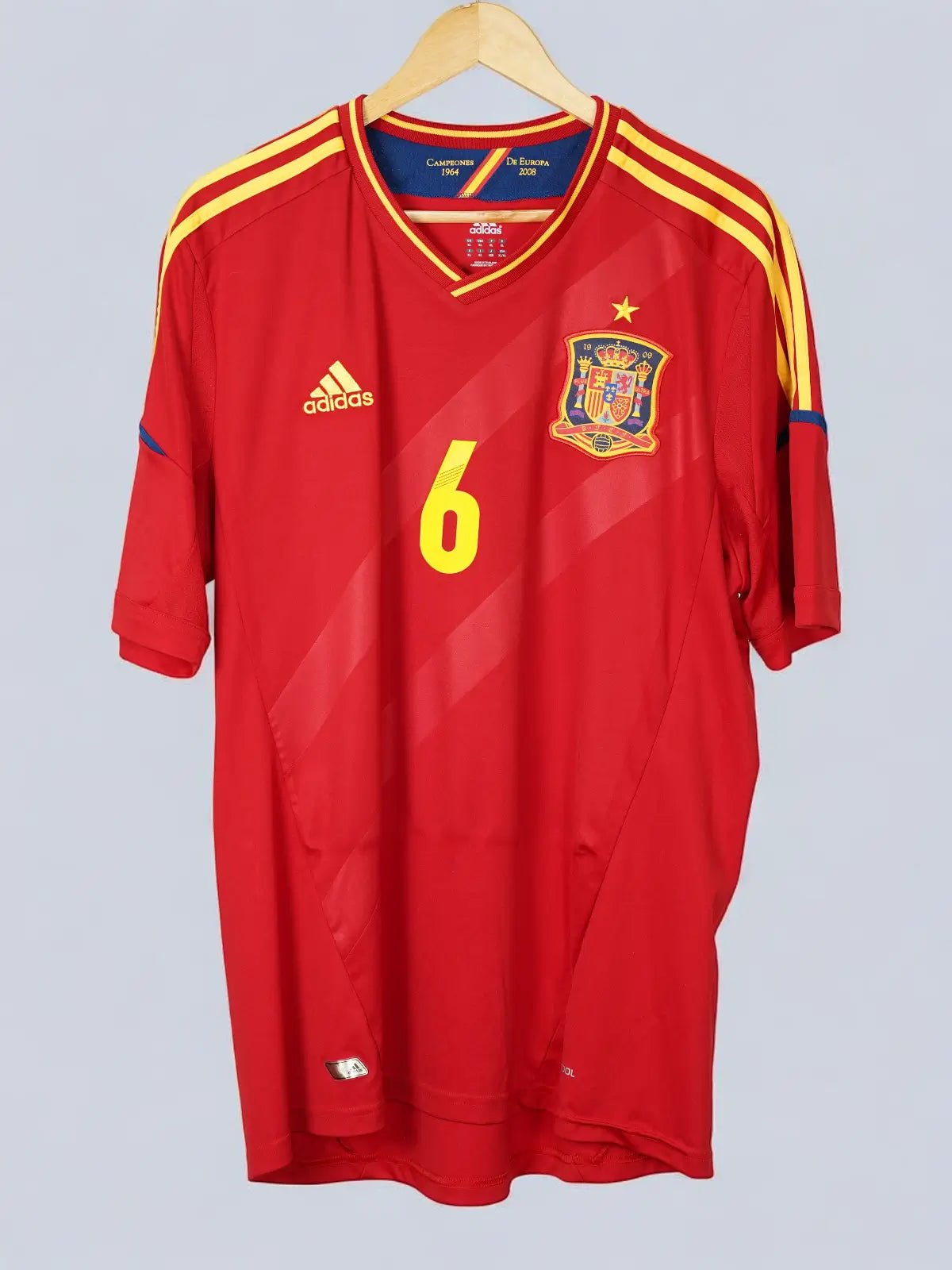 Spain Home Shirt 2012/13 A.Iniesta 6 (XL)