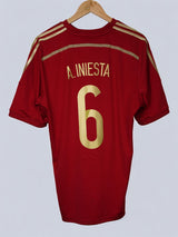 Spain Home Shirt 2014/15 A.Iniesta 6 (L)