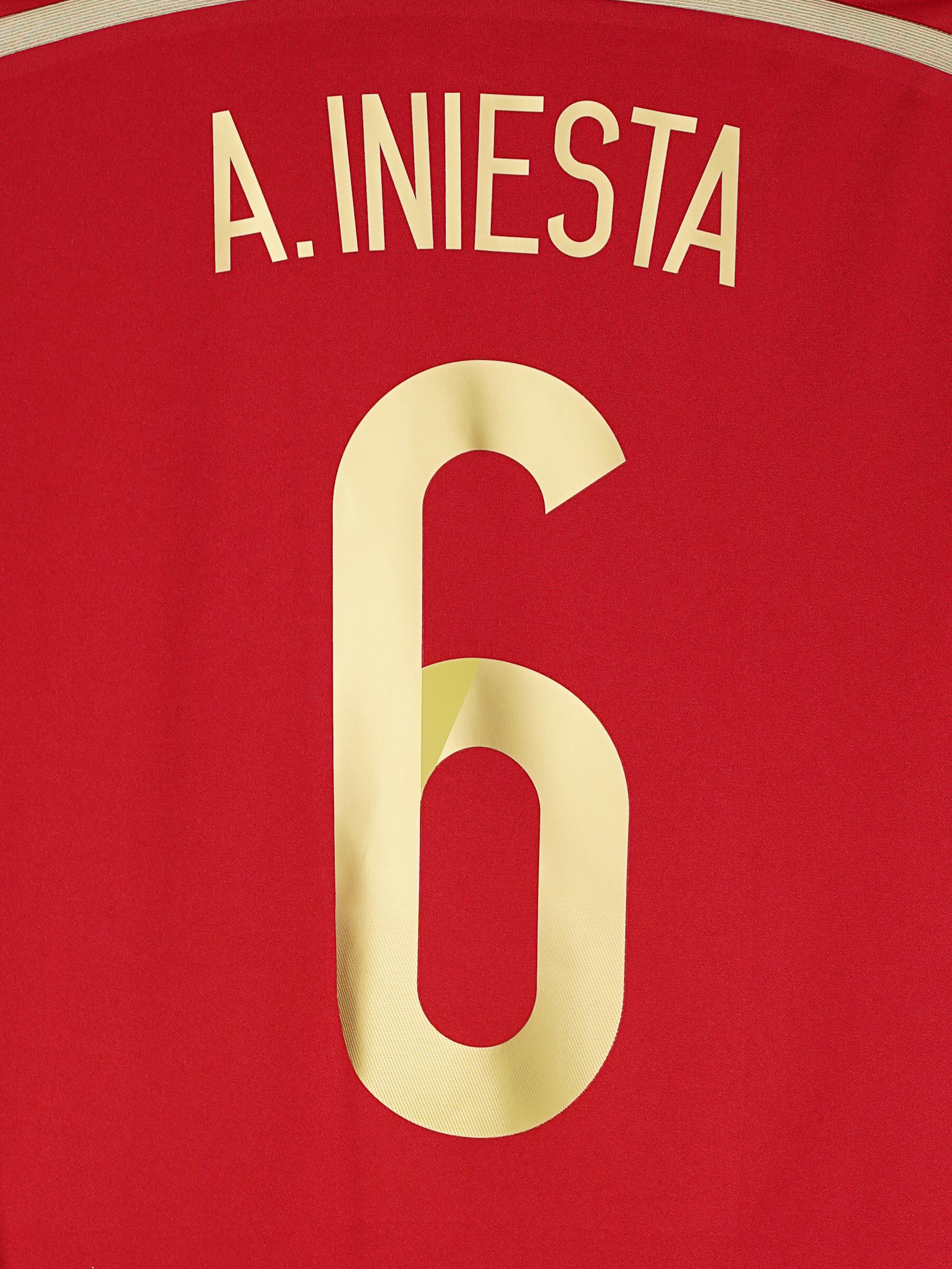 Spain Home Shirt 2014/15 A.Iniesta 6 (L)