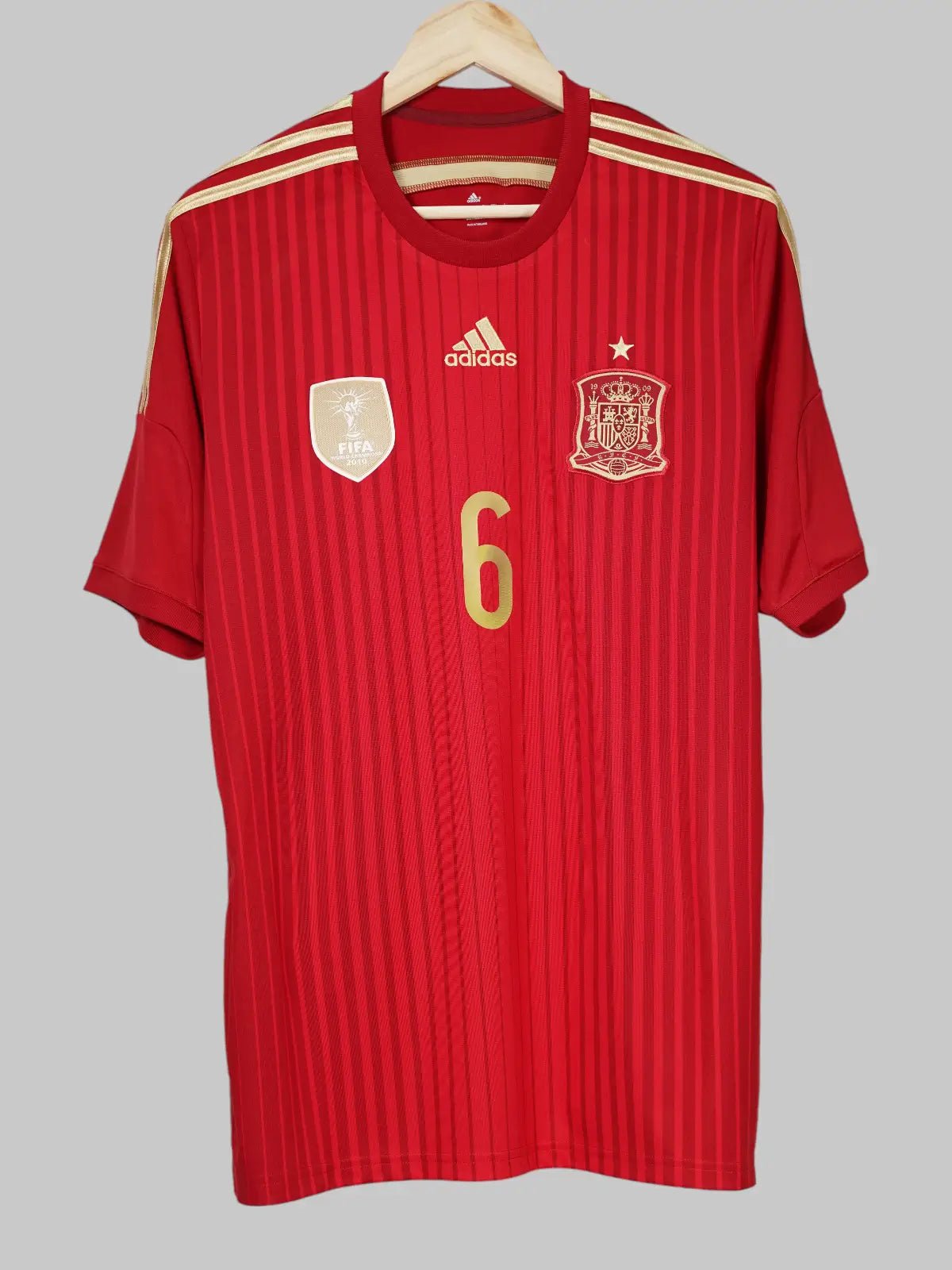 Spain Home Shirt 2014/15 A.Iniesta 6 (L)
