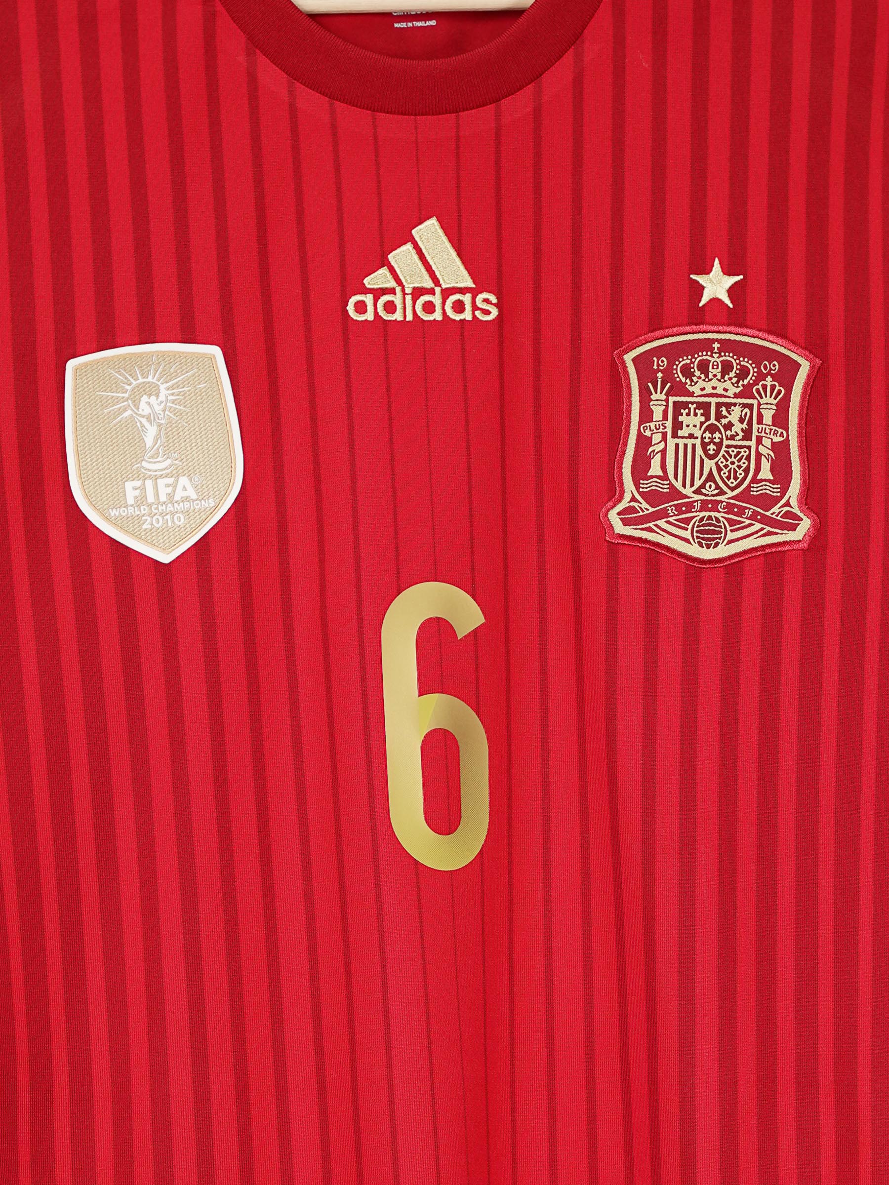 Spain Home Shirt 2014/15 A.Iniesta 6 (L)